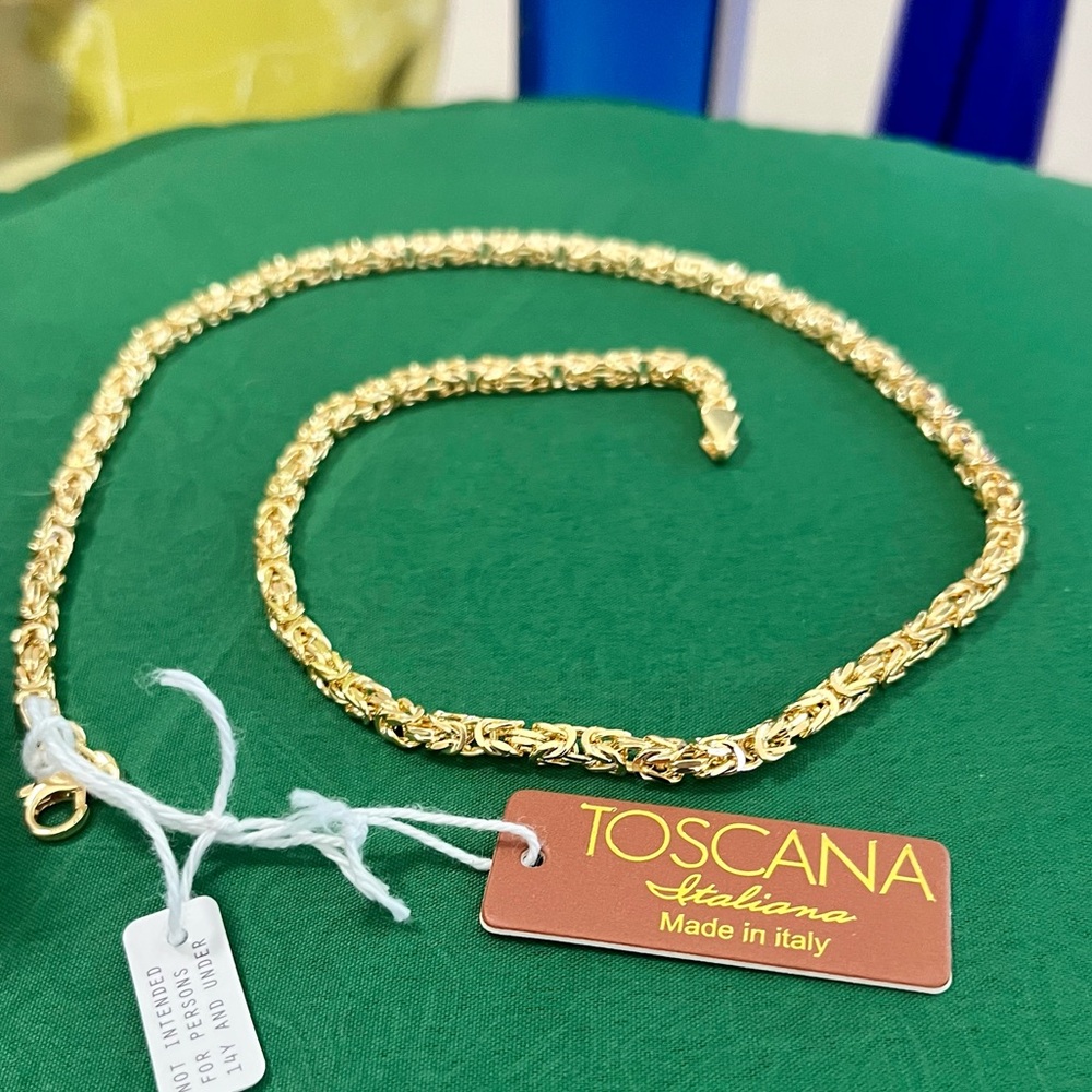 TOSCANA Italiana 20” 18kGold over 925Sterling Silver Chain Necklace